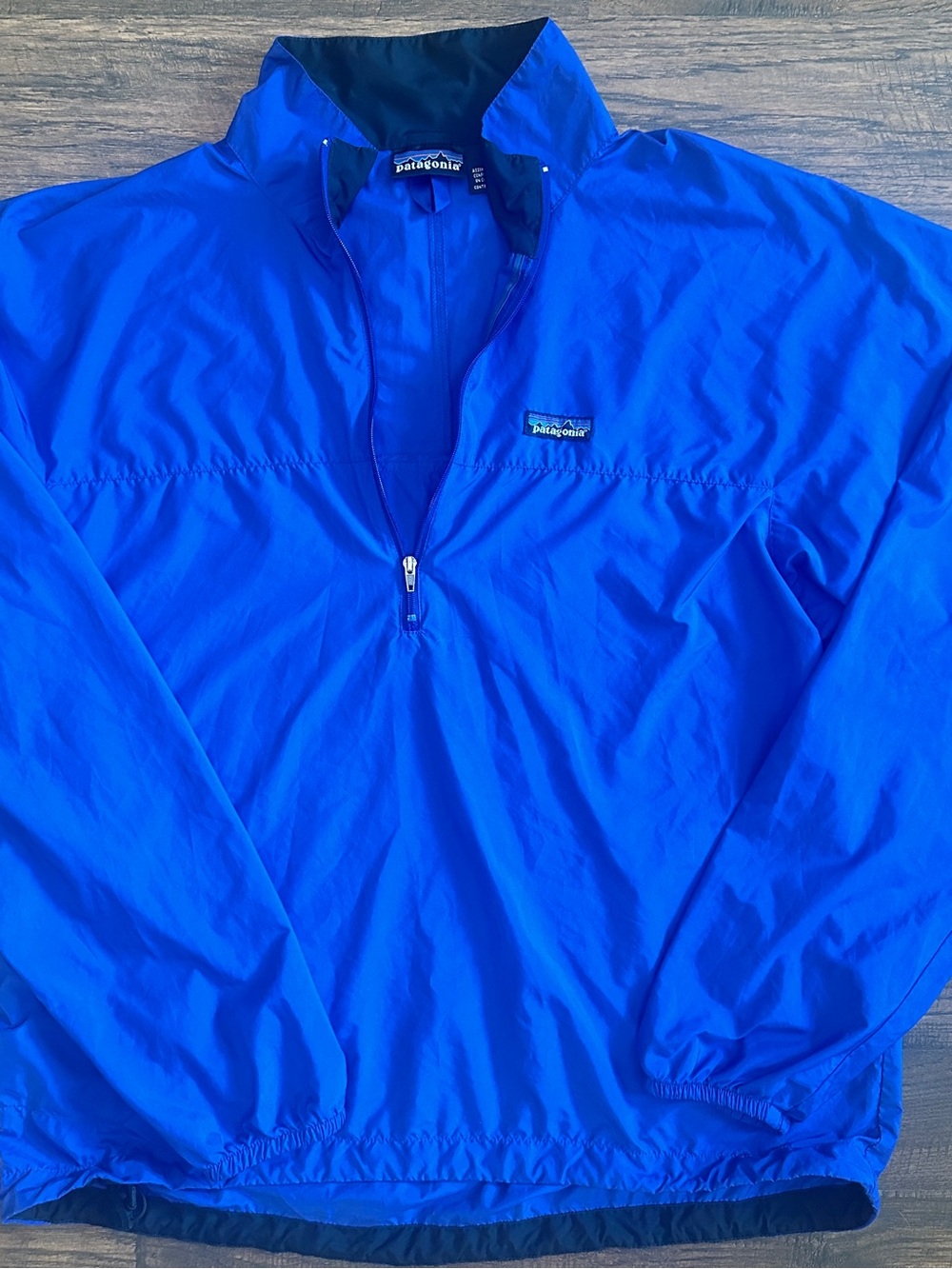 Vintage Patagonia Pullover Windbreaker Jacket Mens Large Blue Half Zip Nylon